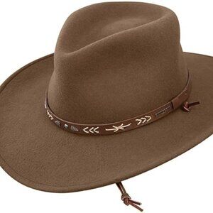 NWT -  Stetson Men's Santa Fe Crushable Wool Hat - 7 7/8 - Driftwood